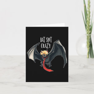 Funny Anti-Trump Halloween Bat Crazy Karte