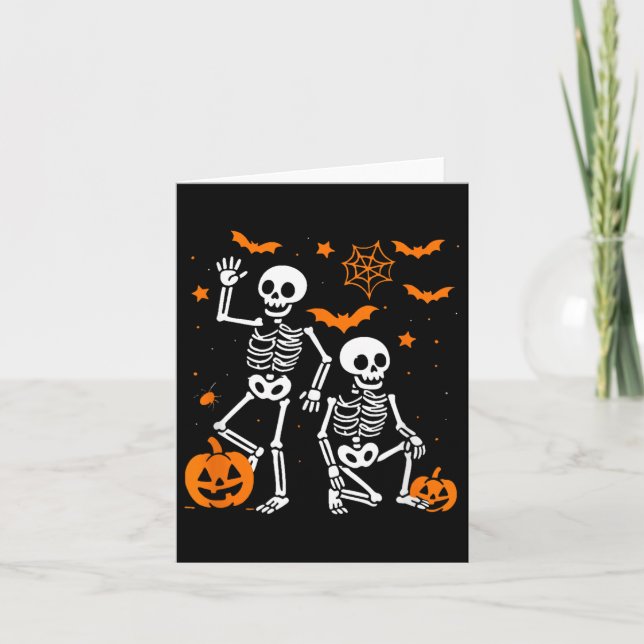 Funny Anti Trump Halloween Skeleton Karte (Vorderseite)