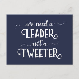 Funny Anti-Trump Politischer Führer nicht twittere Postkarte