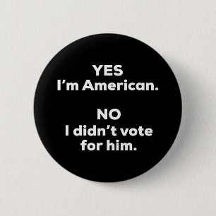 Funny Anti Trump T-Shirts Uni-Erwachsene Black Sma Button