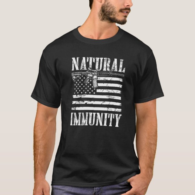 Funny Anti Vaccine Natural Immunity Medical Freedo T-Shirt (Vorderseite)