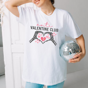 Funny Anti Valentine Club Geschenk für Skull T-Shirt