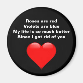 Funny Anti Valentinstag Gedicht Rotes Herz Magnet