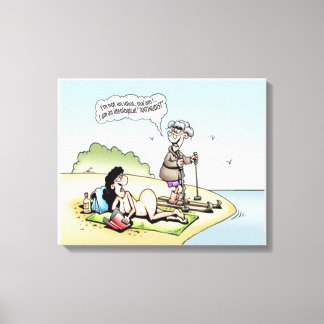 Funny "Antinudist" Canvas Print Leinwanddruck