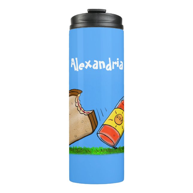 Funny ants Cartoon Thermosbecher (Vorderseite)