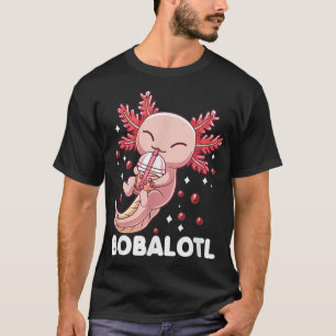 Funny Aolotl Bobalotl Boba Tea Blase Milch Kawaii  T-Shirt