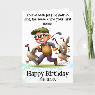 *~* Funny AP94 Golfer Man Birthday Card Dankeskarte