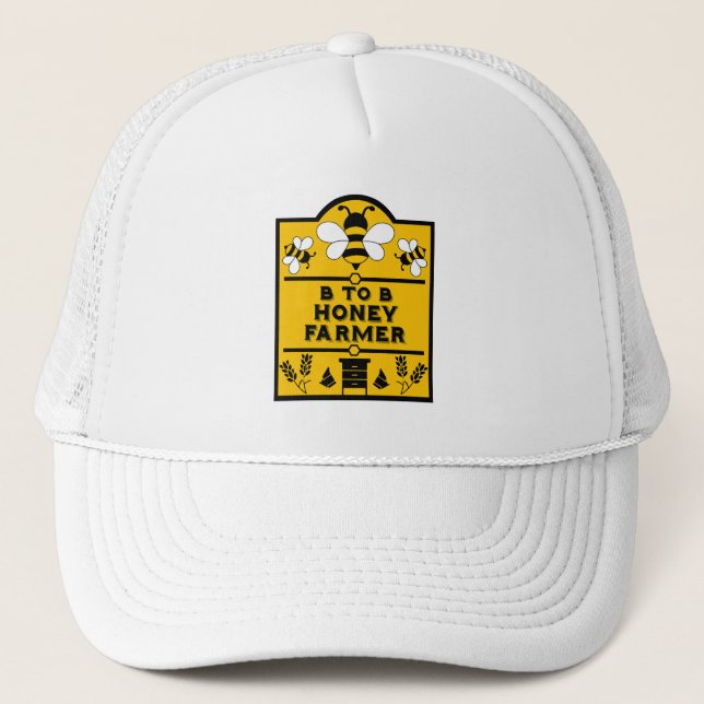 Funny Apiary Honey Bauer Truckerkappe (Vorderseite)