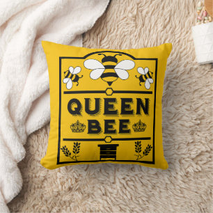 Funny Apiary Honey Queen Bee Kissen