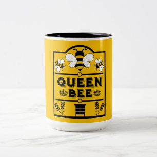 Funny Apiary Honey Queen Bee Zweifarbige Tasse
