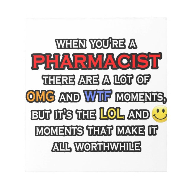 Funny Apotheker ... OMG WTF LOL Notizblock (Vorderseite)