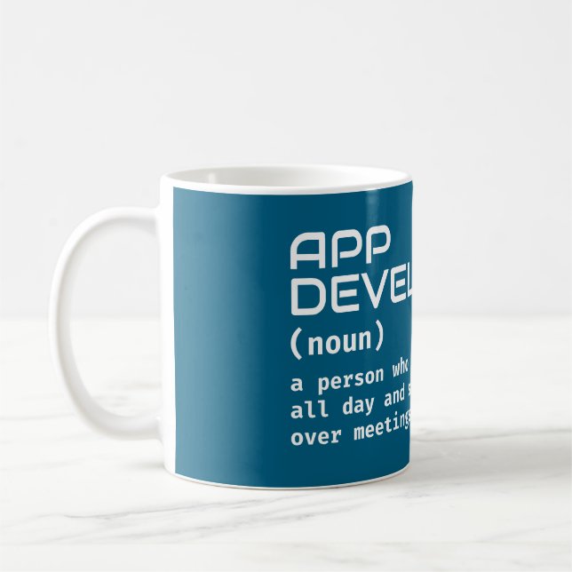 Funny App Developer Definition Kaffeetasse (Links)