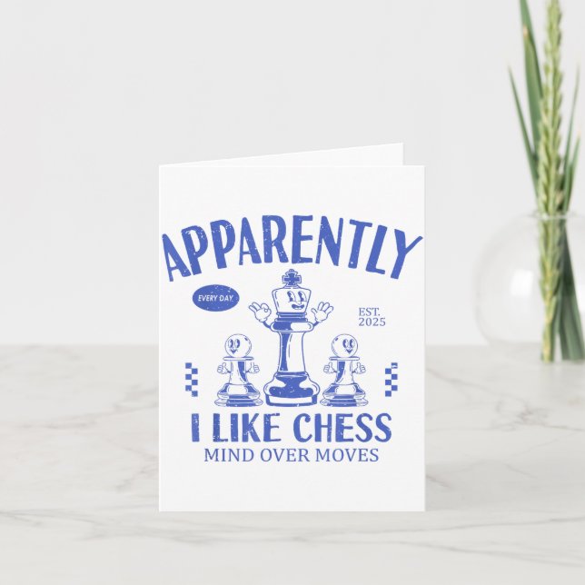 Funny Apparently, I Like Chess  Karte (Vorderseite)
