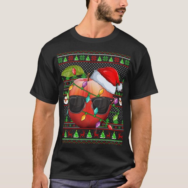 Funny Apple Fruit Lover Familie Matching Ugly Appl T-Shirt (Vorderseite)