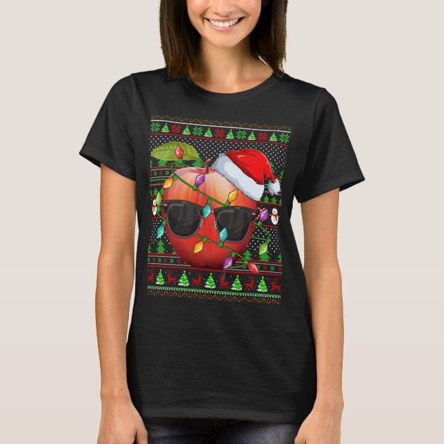 Funny Apple Fruit Lover Familie Matching Ugly Appl T-Shirt (Vorderseite)