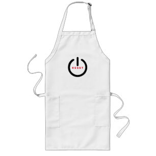 Funny Apron mit Reset Button Lange Schürze