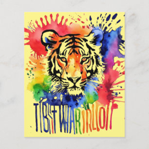 Funny Aquarell bunter Tiger