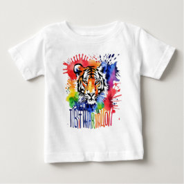 Funny Aquarell bunter Tiger Baby T-shirt