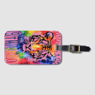 Funny Aquarell bunter Tiger Gepäckanhänger
