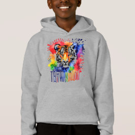 Funny Aquarell bunter Tiger Hoodie