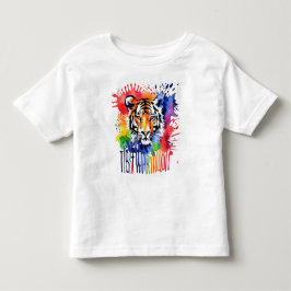 Funny Aquarell bunter Tiger Kleinkind T-shirt