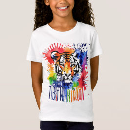 Funny Aquarell bunter Tiger T-Shirt