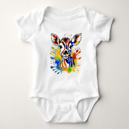 Funny Aquarell farbige Antilope Baby Strampler