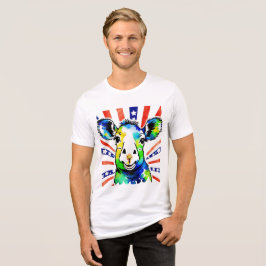 Funny Aquarell farbiges Schaf Tri-Blend Shirt