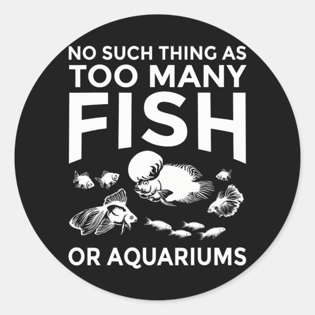 Funny Aquarium Fishkeeping Aquarist Runder Aufkleber (Vorderseite)