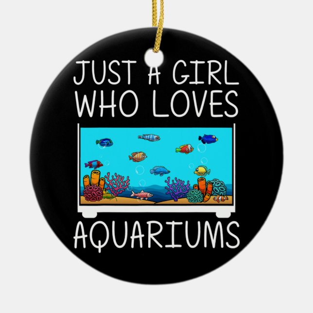 Funny Aquarium für Mädchen Kinder Angeln Tank Lieb Keramik Ornament (Vorne)