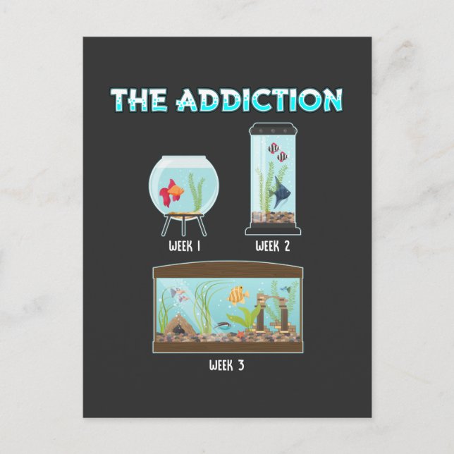 Funny Aquarium Geek Fischzucht Spaß Postkarte (Vorderseite)