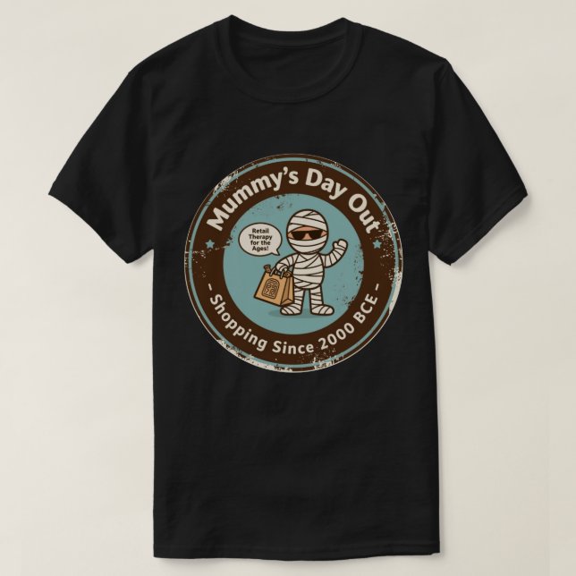 Funny Archeology Shopping Spaß T-Shirt (Design vorne)