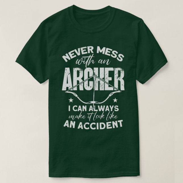Funny Archer Bow Archery T-Shirt (Design vorne)
