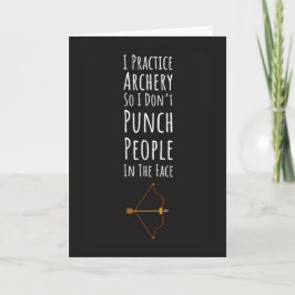 Funny Archer Cards Bow And Arrow Archery Sports Karte