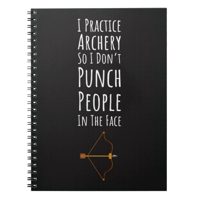 Funny Archer Gifts Bow And Arrow Sport Archery  Notizblock (Vorderseite)