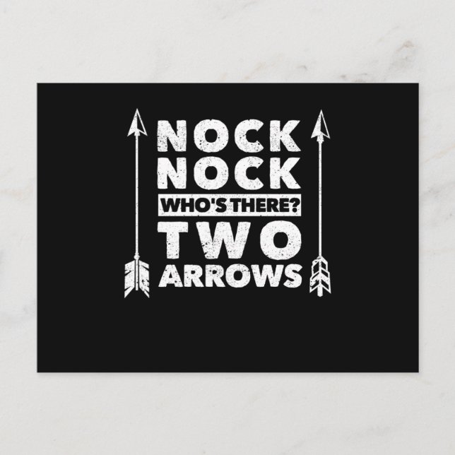 Funny Archery Archer Nock Nock Postkarte (Vorderseite)
