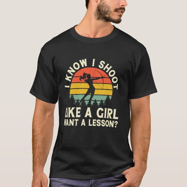 Funny Archery Hunter Long Bow Showenthusiast T-Shirt (Vorderseite)