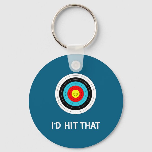 Funny Archery Quote I'd Hit That Archer Gif  Schlüsselanhänger (Vorderseite)
