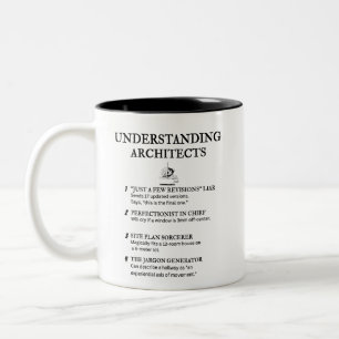Funny Architect Definitions Zweifarbige Tasse