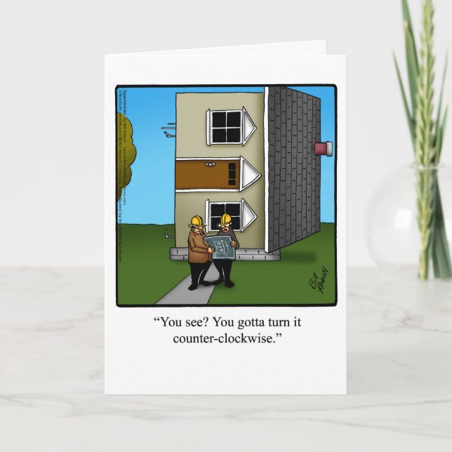 Funny Architect Spaß Grußkarte Karte (Vorderseite)