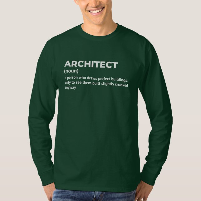 Funny Architecture Definition Long Sleeve Shirt (Vorderseite)