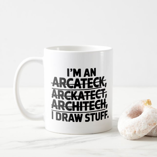 Funny Architecture Geschenk für Männer und Frauen Kaffeetasse (Mit Donut)