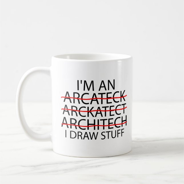 Funny Architecture Geschenk für Männer und Frauen Kaffeetasse (Links)