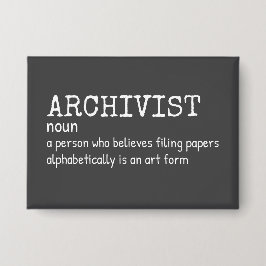 Funny Archivist Definition Button