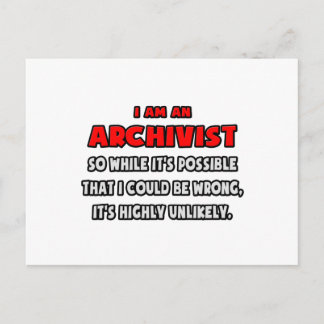 Funny Archivist .. Sehr unwahrscheinlich Postkarte