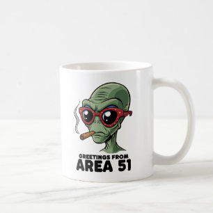 Funny Area 51 Alien Design Kaffeetasse