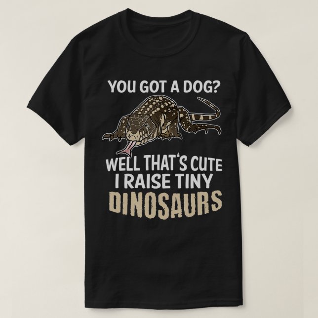 Funny Argentine Black and White Tegu Graphic Huge  T-Shirt (Design vorne)