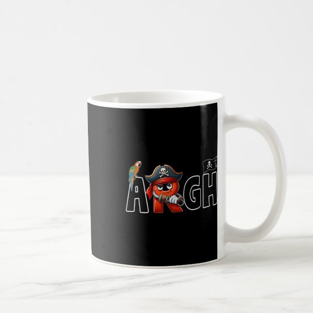 Funny Argh Pirate Style Pirate Hat R Bandana Flag  Kaffeetasse (Rechts)