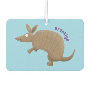 Funny armadillo Happy Cartoon Illustration Autolufterfrischer