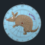 Funny armadillo Happy Cartoon Illustration Dartscheibe<br><div class="desc">Dieses glückliche Gürteltier sucht Spaß! Gezeichnet im niedlichen Cartoon-Illustrationsstil.</div>
